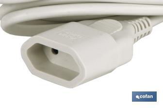 2-pole extension cord | Suitable for Europlug | White cable of 3 and 5 metres - Cofan