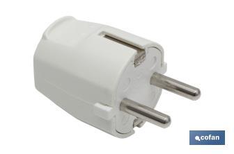 Two-Pole Schuko Plug | 16A - 250V | White - Cofan