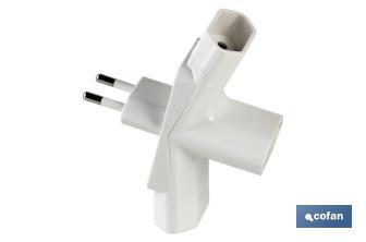 Adaptador Multivía Triple | Tipo Espiga | 3 vías | 10 A - 250 V - Cofan