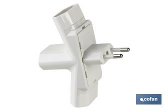 Three-Way Socket Adapter | Europlug Socket Type | 3 ways | 10A - 250V - Cofan