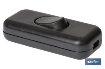 Inline switch | Rocker switch | Black | 4A - 250V - Cofan