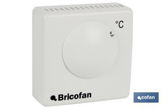 Analogue thermostat | Heating | Manual temperature control | Size: 100 x 80 x 40mm - Cofan