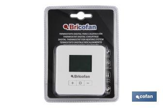 Digital thermostat | Heating | Digital temperature control | Size: 100 x 80 x 40mm - Cofan