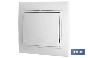 Flush mounted light switch | Pacific Model | 10A - 250V | White - Cofan