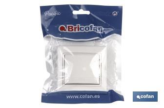 Interruptor - Conmutador de empotrar | Modelo Pacific | 10 A - 250 V | Color blanco - Cofan