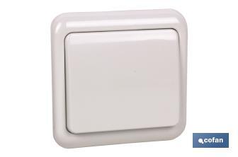 Flush mounted light switch for multi-way switching system | Pacific Model | 10A - 250V | White - Cofan
