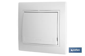 Conmutador de cruzamiento de empotrar | Modelo Pacific | 10 A - 250 V |Color blanco - Cofan