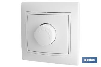 Regulador de luz de encastrar | Modelo Pacific | 16 A - 250 V - 500 W | Cor branco - Cofan