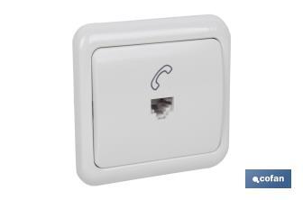 Telephone flush-mounted base | Old Pacific Model | Compatible with junction boxes - Cofan