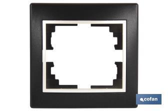 Marco decorativo de mecanismos eléctricos de empotrar | Para 1 elemento |Disponible en blanco y negro - Cofan