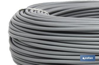 Rollo Cable Eléctrico H07V-K de 100 m | Sección de cable de varias medidas | Color: Gris - Cofan