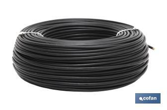 Rollo de Cable Eléctrico H07V-K | Sección de cable de varias medidas | Longitud: 100 m | Color: Negro - Cofan