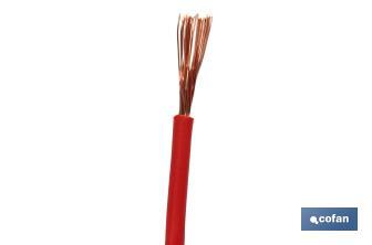 Electric Cable Roll of 100m | H07V-K | Section 1 x 1.5mm2 | Red - Cofan