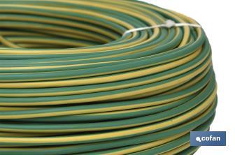 Rollo Cable Eléctrico de 100 m H07V-K | Sección de cable en varias medidas | Color: Verde - Cofan