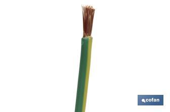 Rollo Cable Eléctrico de 100 m H07V-K | Sección de cable en varias medidas | Color: Verde - Cofan