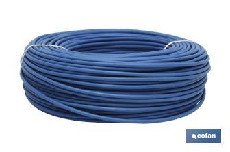 Rollo Cable Eléctrico de 100 m | H07V-K | Sección de cable de varias medidas | Color: Azul - Cofan