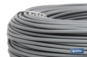 Rollo Cable Eléctrico H07V-K de 100 m | Sección de cable de varias medidas | Color: Gris - Cofan