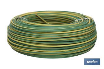 Rollo Cable Eléctrico de 100 m H07V-K | Sección de cable en varias medidas | Color: Verde - Cofan