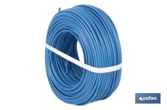 Rollo Cable Eléctrico de 100 m | H07V-K | Sección de cable de varias medidas | Color: Azul - Cofan