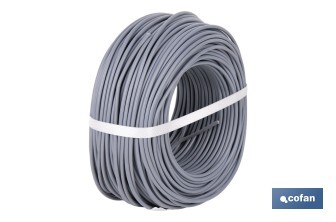 Rollo Cable Eléctrico H07V-K de 100 m | Sección de cable de varias medidas | Color: Gris - Cofan