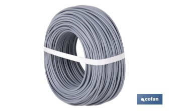 Rollo Cable Eléctrico H07V-K de 100 m | Sección de cable de varias medidas | Color: Gris - Cofan