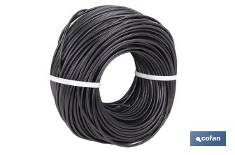 Rollo de Cable Eléctrico H07V-K | Sección de cable de varias medidas | Longitud: 100 m | Color: Negro - Cofan