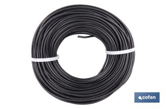 Rollo de Cable Eléctrico H07V-K | Sección de cable de varias medidas | Longitud: 100 m | Color: Negro - Cofan
