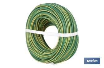Rollo Cable Eléctrico de 100 m H07V-K | Sección de cable en varias medidas | Color: Verde - Cofan