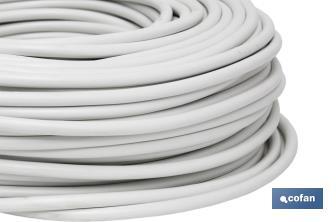 Rollo Cable Eléctrico de 100 m | PVC H05VV-F | Sección 3 x 1 mm2 | Color Blanco - Cofan