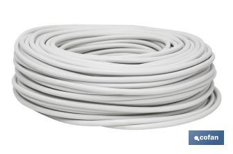 Electric Cable Roll of 100m | PVC H05VV-F| Section 3 x 1.5mm2 | White - Cofan