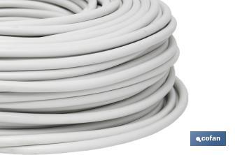 Rollo Cable Eléctrico de 100 m | PVC H05VV-F | Sección 3 x 1,5 mm2 | Color Blanco - Cofan