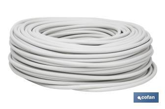 Rotolo di cavo elettrico da 100 m | PVC H05VV-F | Sezione da 3 x 2,5 mm2 | Colore: bianco - Cofan
