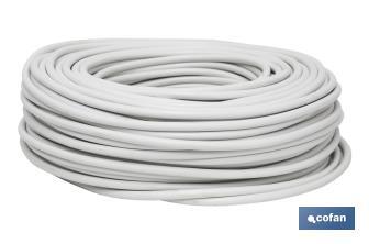 Rolo Cabo Eléctrico de 100 m | PVC H05VV-F | Secção 3 x 2,5 mm2 | Cor Branco - Cofan