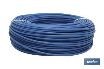 Rollo Cable Eléctrico de 100 m | H07V-K | Sección de cable de varias medidas | Color: Azul - Cofan