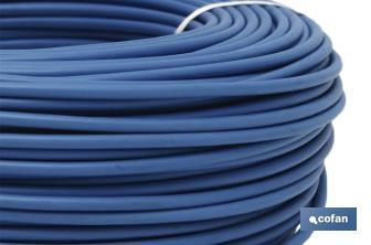 Rollo Cable Eléctrico de 100 m | H07V-K | Sección de cable de varias medidas | Color: Azul - Cofan
