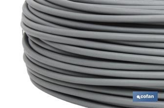 Rollo Cable Eléctrico H07V-K de 100 m | Sección de cable de varias medidas | Color: Gris - Cofan