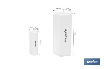 Sensor inteligente para portas e janelas | Ligação WiFi e Bluetooth | Funciona com a aplicação Smart Life ou Tuya | Compatível com Alexa e Google | Proteção anti-roubo - Cofan