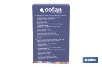 Sensor inteligente para puertas y ventanas | Conexión WiFi y Bluetooth | Funciona con aplicación Smart Life o Tuya | Compatible con Alexa y Google | Protección antirrobo - Cofan