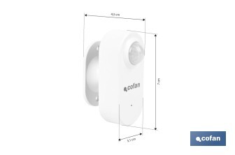 Sensor de movimento inteligente | Ligação WiFi e Bluetooth | Funciona com a aplicação Smart Life ou Tuya | Compatível com Alexa e Google | Segurança doméstica - Cofan