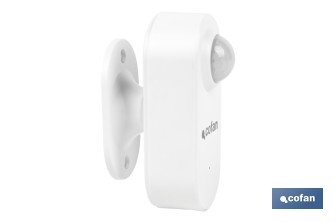 Sensor de movimiento inteligente | Conexión WiFi y Bluetooth | Funciona con aplicación Smart Life o Tuya | Compatible con Alexa y Google | Seguridad en el hogar - Cofan
