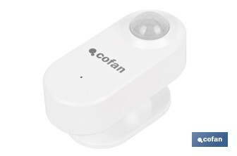 Sensor de movimiento inteligente | Conexión WiFi y Bluetooth | Funciona con aplicación Smart Life o Tuya | Compatible con Alexa y Google | Seguridad en el hogar - Cofan