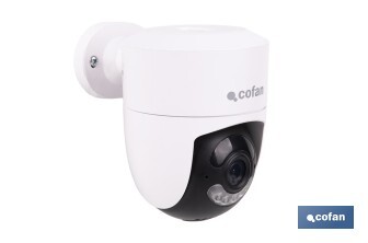 Cámara de seguridad inteligente con WiFi | Con control remoto, audio bidireccional y amplio ángulo de visión - Cofan