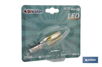 CANDLE LED BULB WITH FILAMENT - Cofan