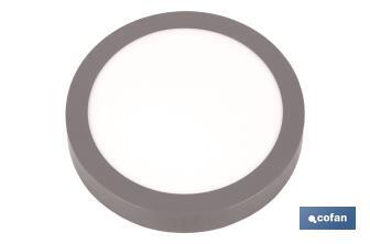 Grey round downlight "surface" - Cofan