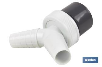 Connector | Size: Ø40mm | With Inlet for Household Appliances | PVC - Cofan