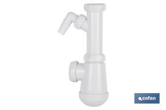 Bottle Trap | With Ø40mm Outlet | With 1" 1/2 Fitting | Polypropylene | Ø32mm Conical Reduction Gasket - Cofan