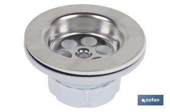 Valve pour Lavabo et Bidet | Dimensions : 1" 1/4 x 70 ou 1" 1/2 x 70| Fabriquée en Polypropylène - Cofan