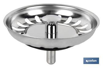 Strainer Plug with Filter | Stainless Steel | Diameter of 80mm - Cofan