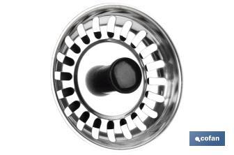 Strainer Plug with Filter | Stainless Steel | Diameter of 80mm - Cofan