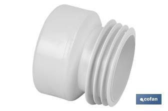 Canhão de sanita reto | Fabricado em EVA | Saída Ø110 mm | Garante uma durabilidade perfeita - Cofan